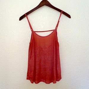 ❌SOLD❌F21 Rust Color Ribbed Cut Out Tank Top